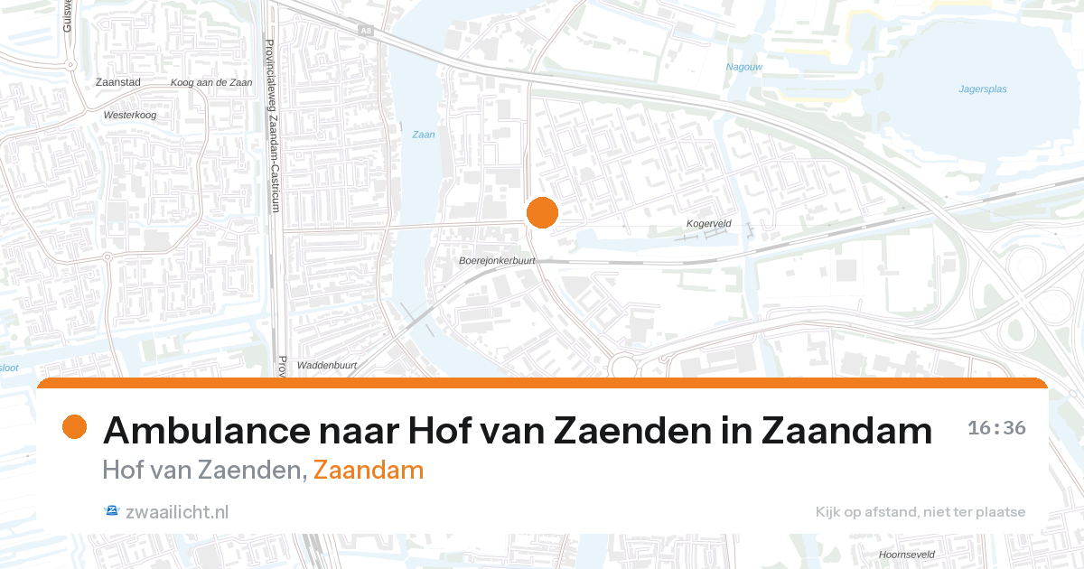 Ambulance naar Hof van Zaenden in Zaandam — 11 jun 2026