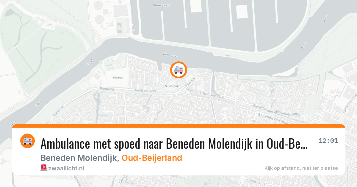 Ambulance met spoed naar Beneden Molendijk in Oud-Beijerland — 10 jun 2026