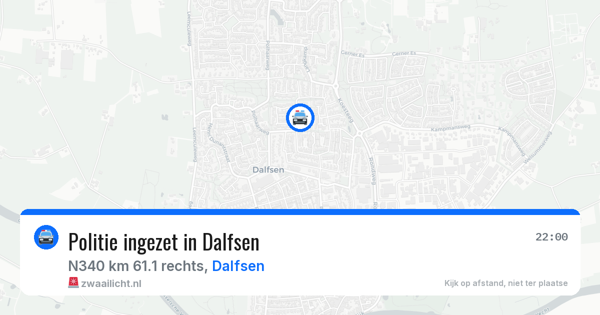 Politie ingezet in Dalfsen — 25 jun 2026 | 🚨 Zwaailicht.nl