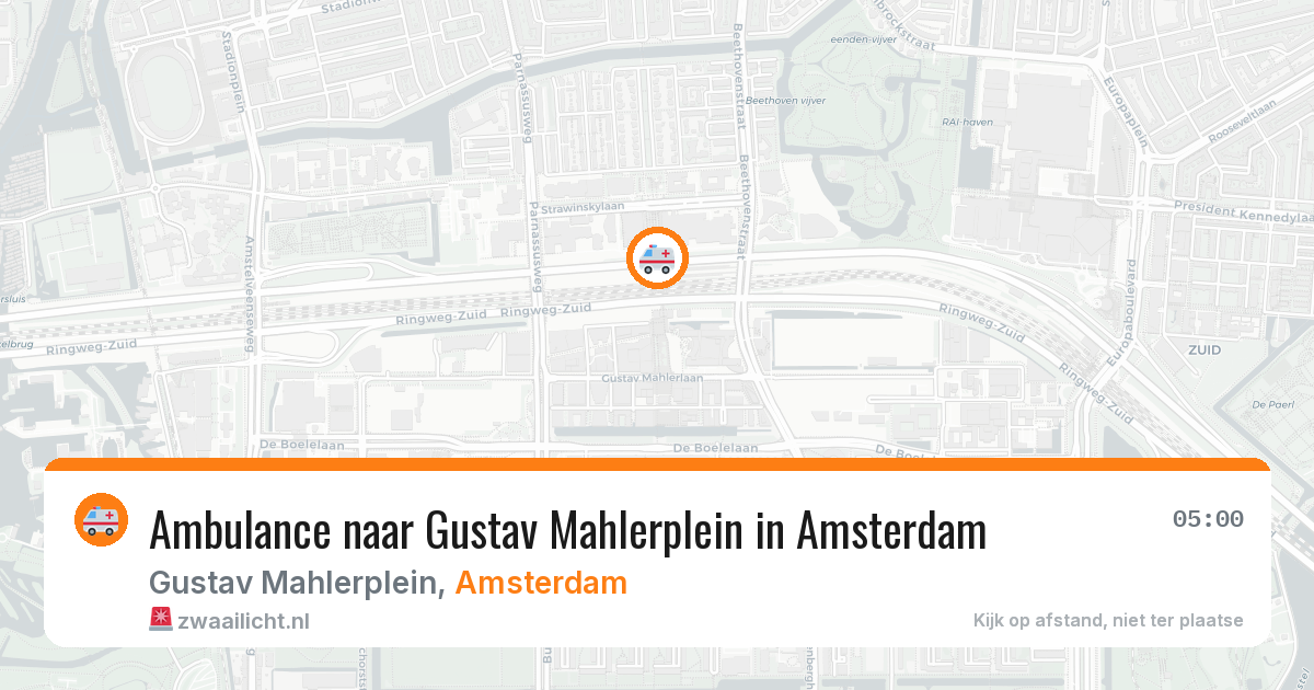 Ambulance naar Gustav Mahlerplein in Amsterdam — 18 jun 2026