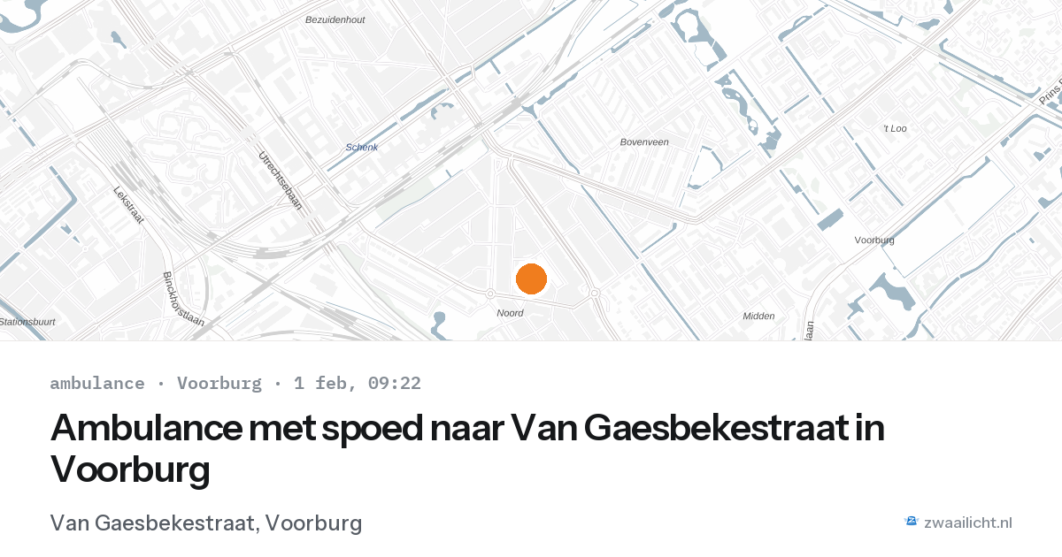 Ambulance met spoed naar Van Gaesbekestraat in Voorburg — 1 feb 2026