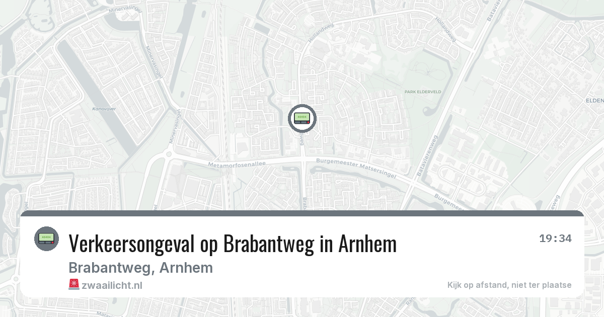 Verkeersongeval op Brabantweg in Arnhem — 16 jun 2026