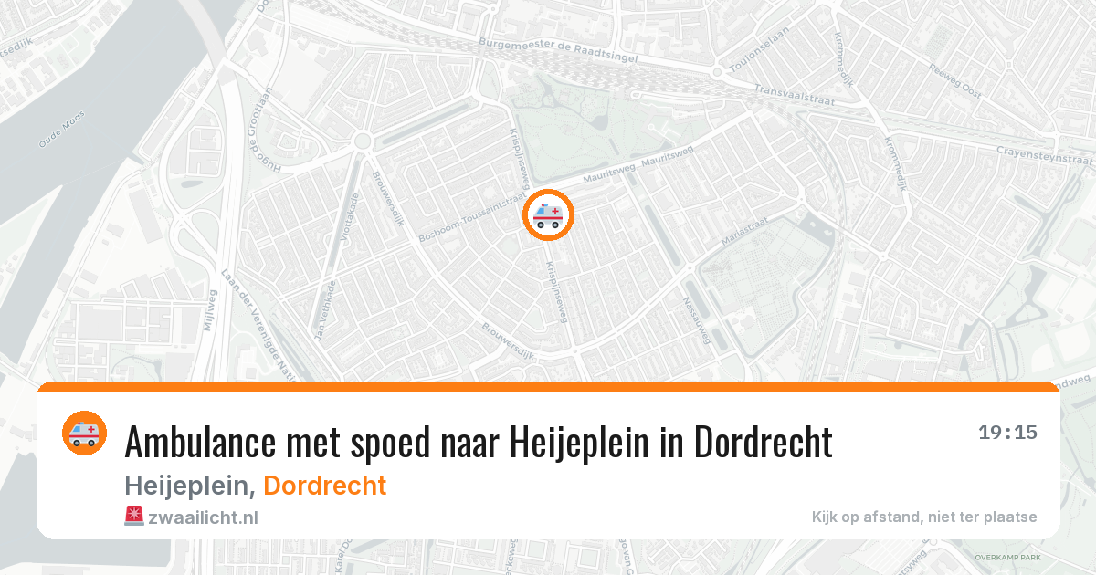 Ambulance met spoed naar Heijeplein in Dordrecht — 19 jan 2026
