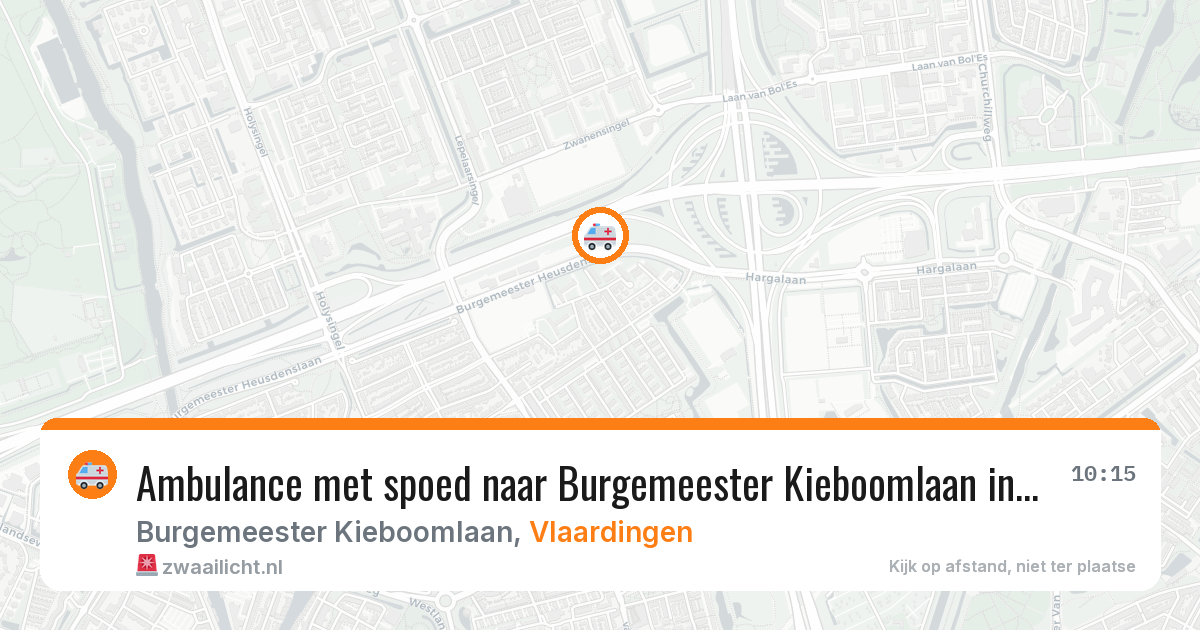 Ambulance met spoed naar Burgemeester Kieboomlaan in Vlaardingen — 4 jun 2026