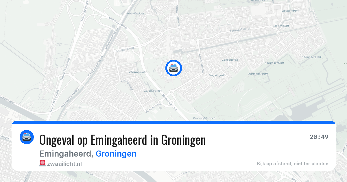 Ongeval op Emingaheerd in Groningen — 9 mei 2026