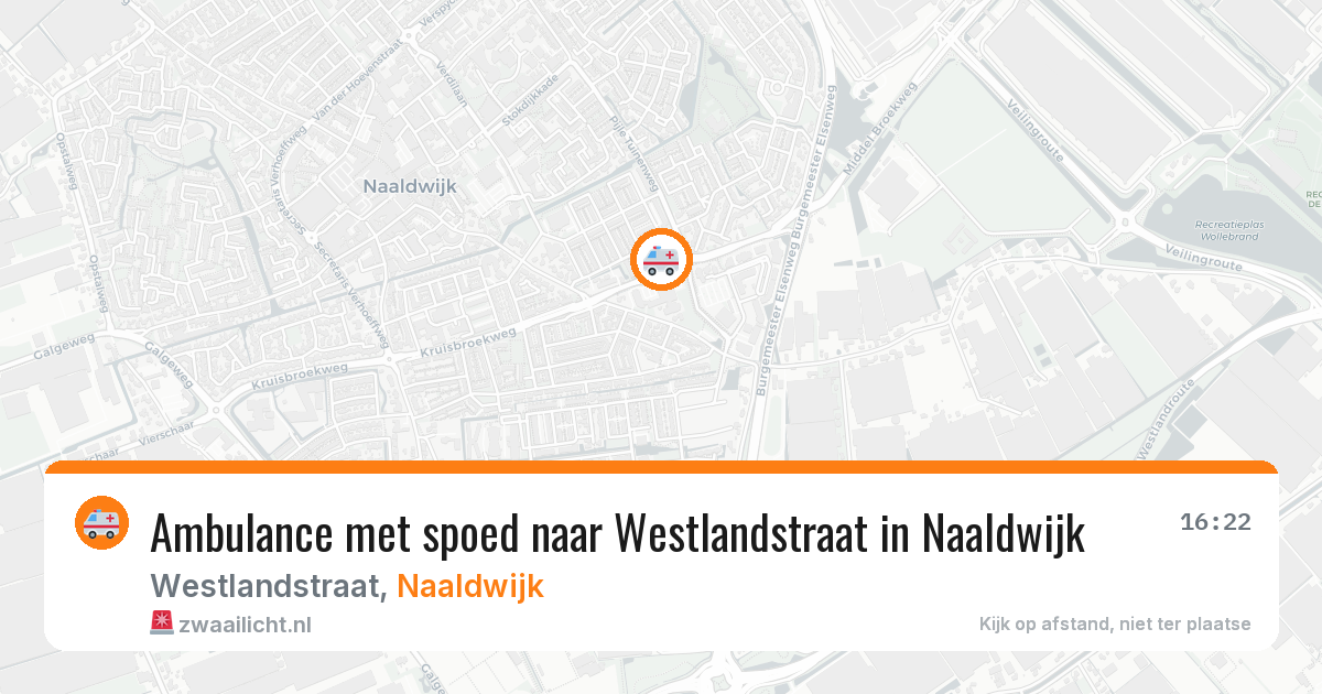 Ambulance met spoed naar Westlandstraat in Naaldwijk — 14 apr 2026