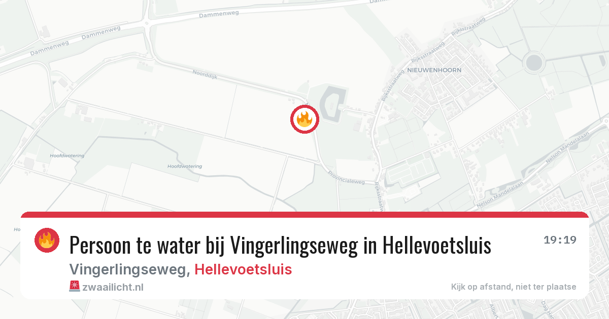 Persoon te water bij Vingerlingseweg in Hellevoetsluis — 30 jul 2026