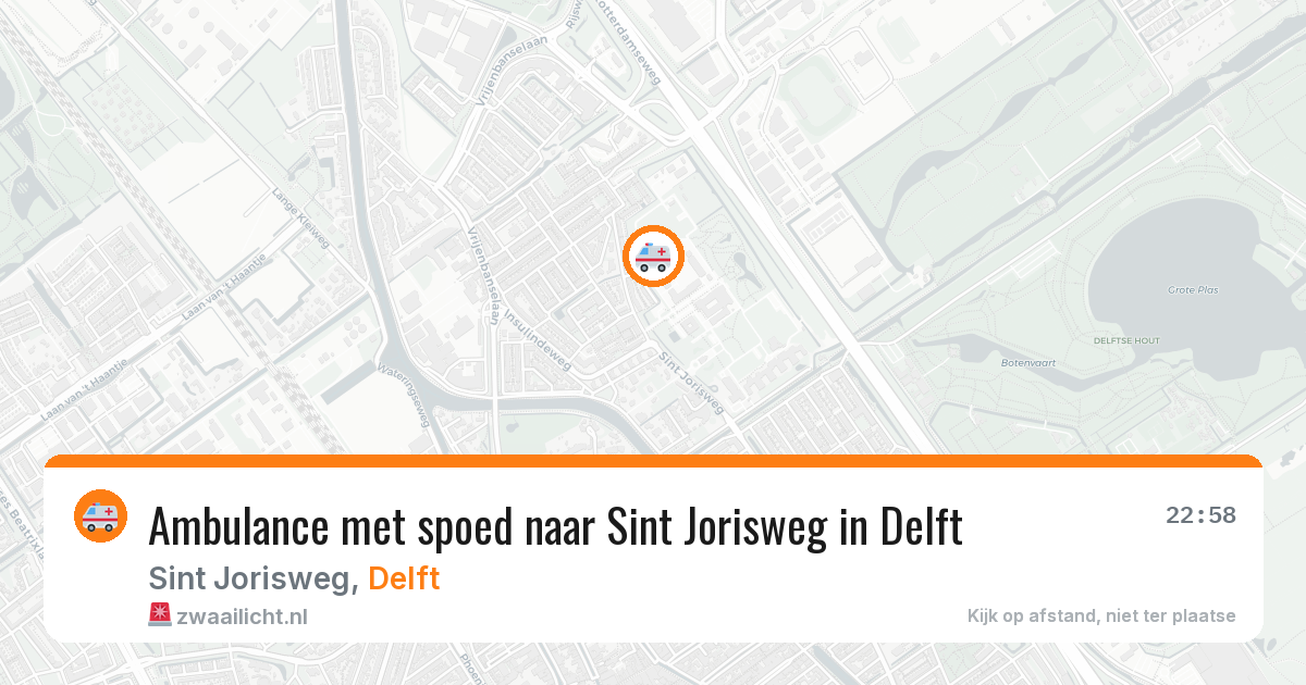 Ambulance met spoed naar Sint Jorisweg in Delft — 20 jun 2026