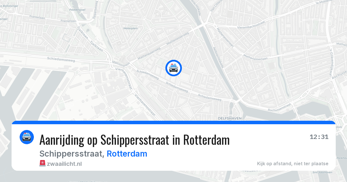 Aanrijding op Schippersstraat in Rotterdam — 11 jun 2026