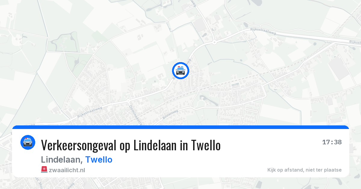 Verkeersongeval op Lindelaan in Twello — 23 mrt 2026