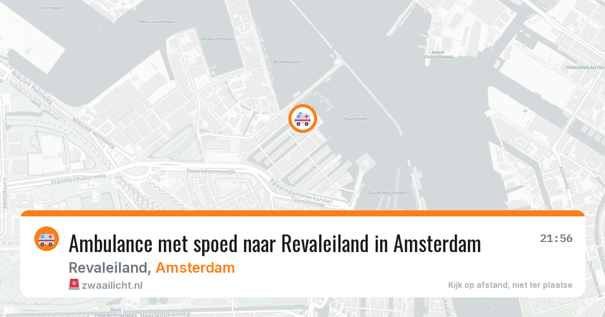 Ambulance met spoed naar Revaleiland in Amsterdam — 12 aug 2026