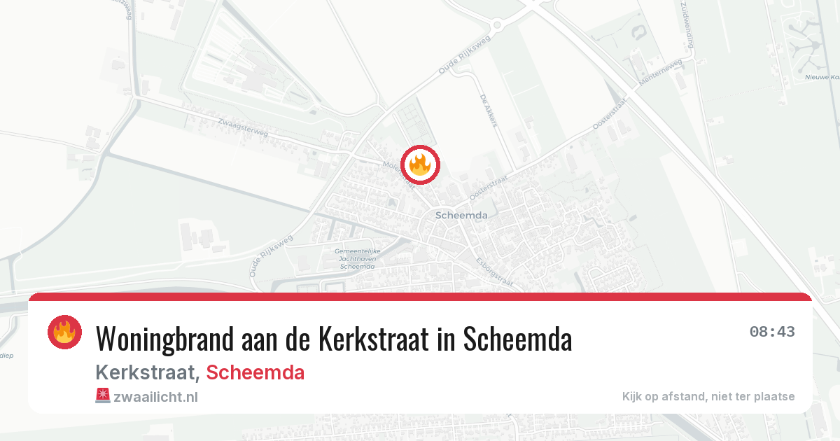 Woningbrand aan de Kerkstraat in Scheemda — 19 mei 2026