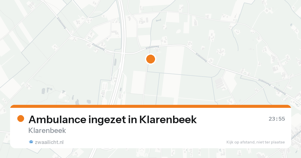 Ambulance ingezet in Klarenbeek — 21 aug 2026
