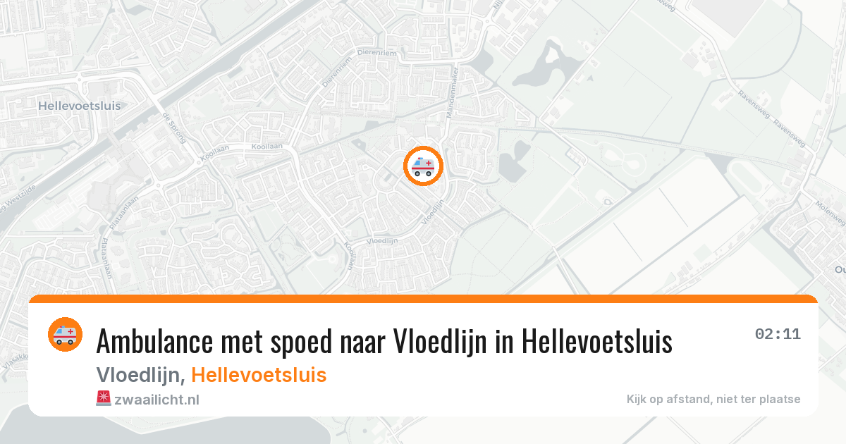Ambulance met spoed naar Vloedlijn in Hellevoetsluis — 17 jun 2026