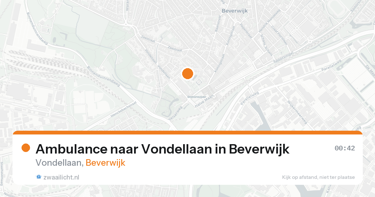 Ambulance naar Vondellaan in Beverwijk — 16 mei 2026