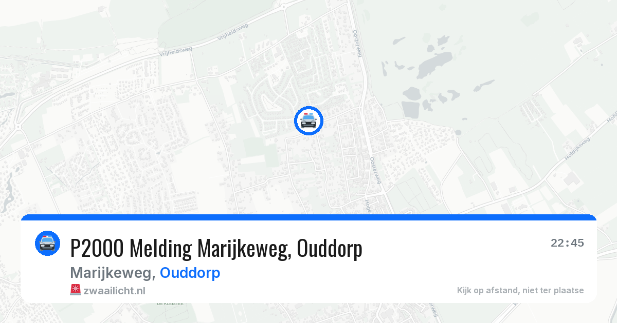 P2000 Melding Marijkeweg, Ouddorp — 27 jul 2026