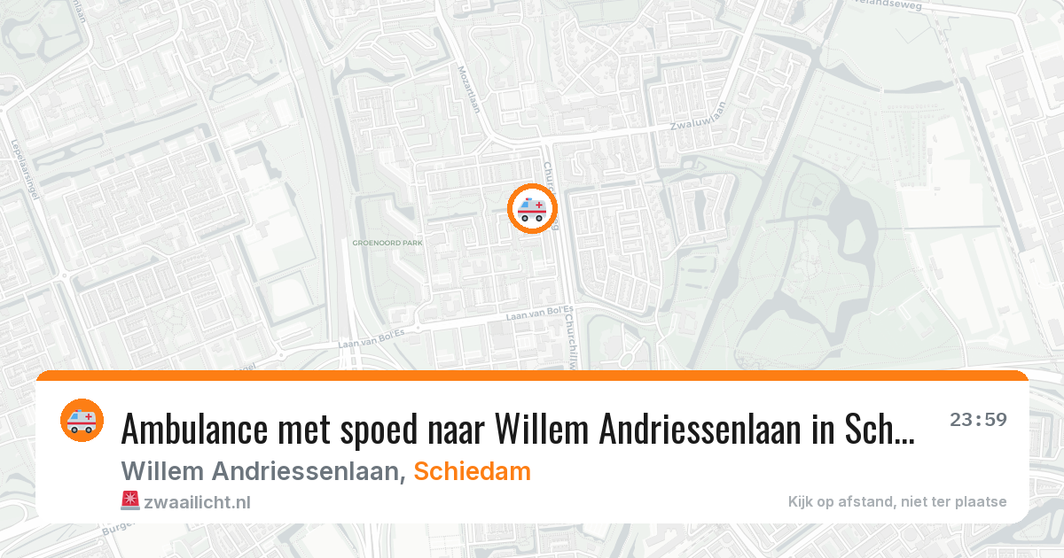 Ambulance met spoed naar Willem Andriessenlaan in Schiedam — 1 jun 2026