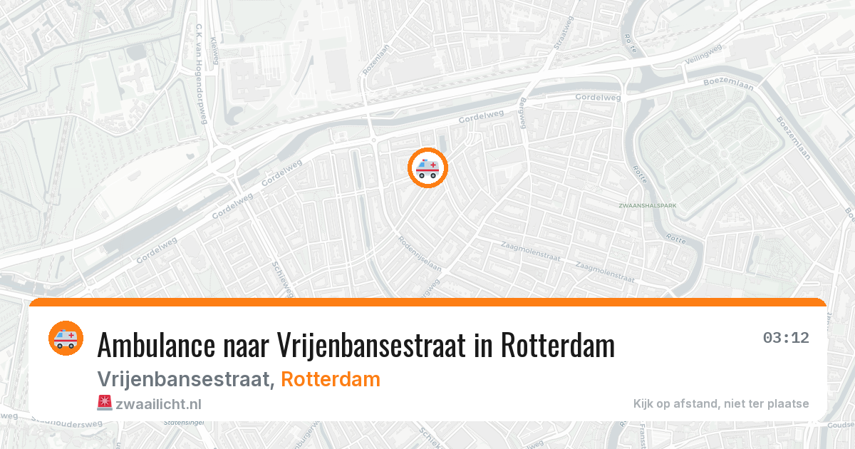 Ambulance naar Vrijenbansestraat in Rotterdam — 29 jun 2026