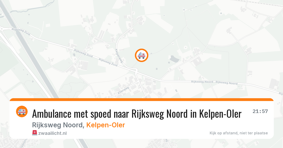 Ambulance met spoed naar Rijksweg Noord in Kelpen-Oler — 20 jun 2026