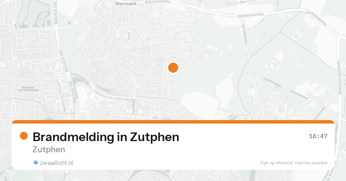 Brandmelding in Zutphen — 21 aug 2026