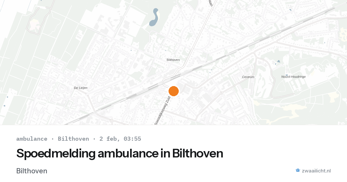 Spoedmelding ambulance in Bilthoven — 2 feb 2026