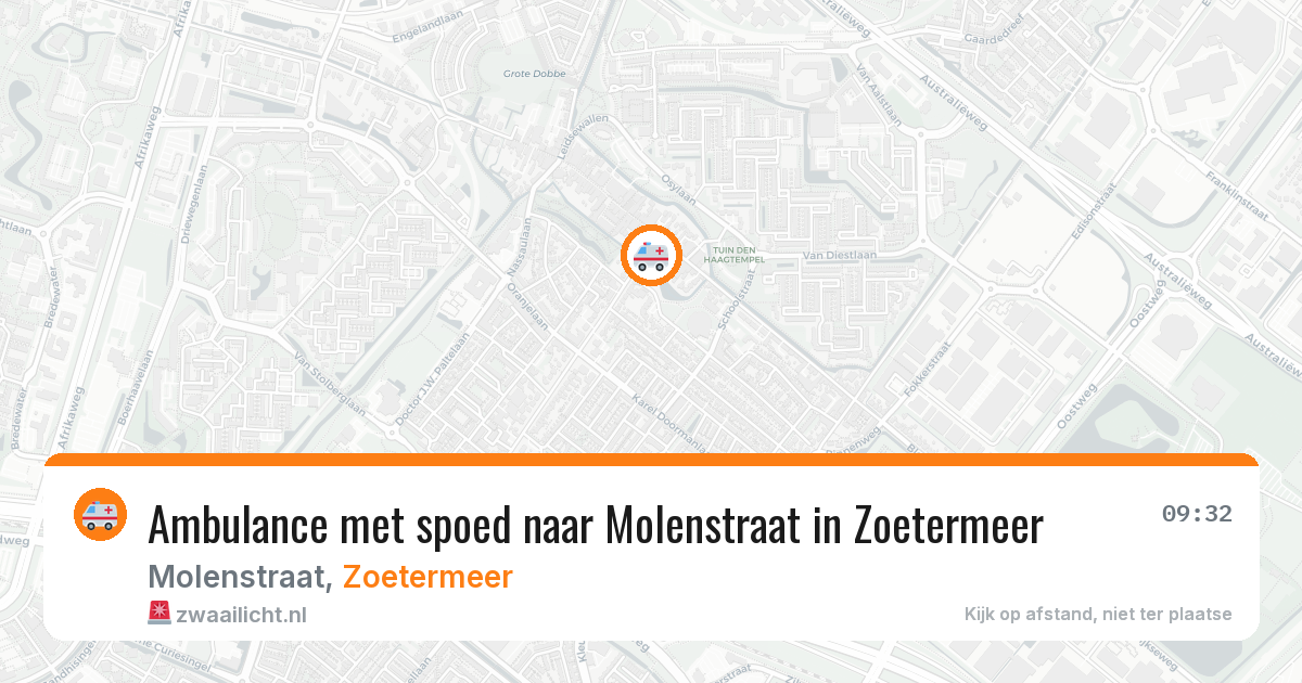 Ambulance met spoed naar Molenstraat in Zoetermeer — 18 mei 2026