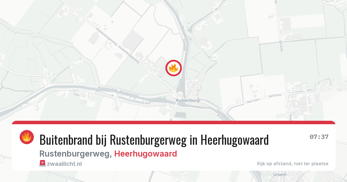Buitenbrand bij Rustenburgerweg in Heerhugowaard — 2 aug 2026