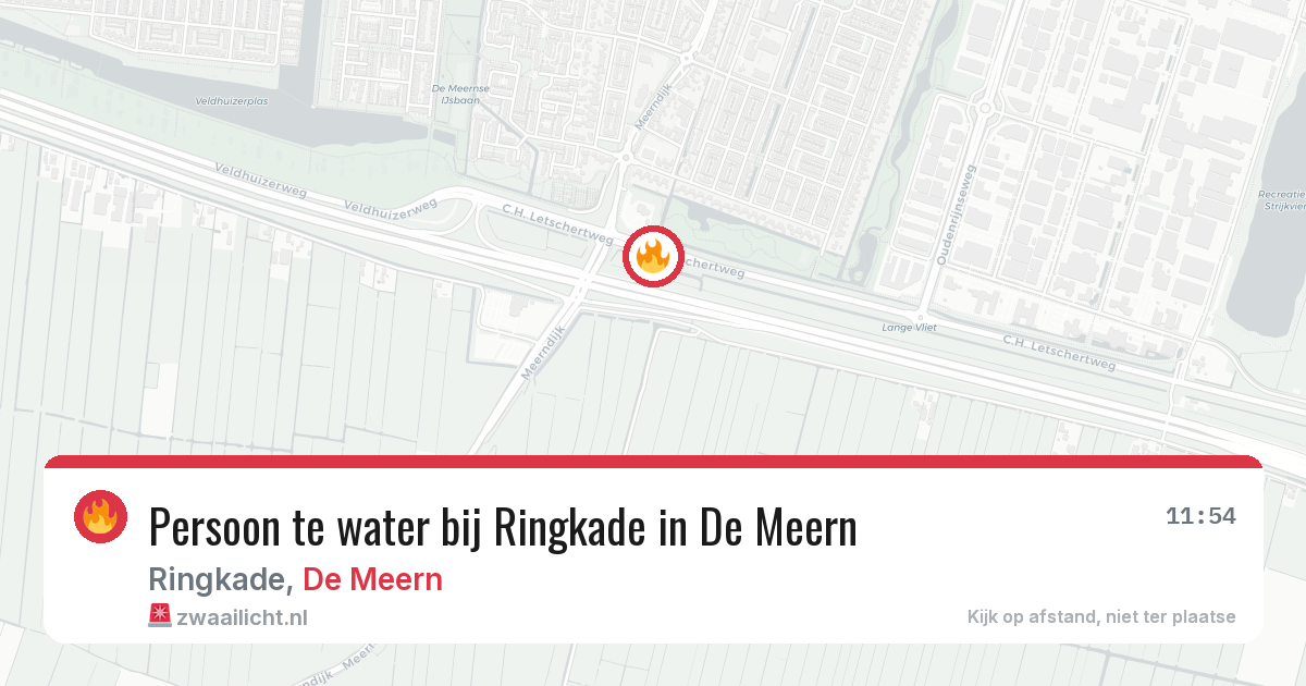 Persoon te water bij Ringkade in De Meern — 11 aug 2026