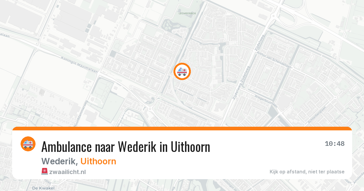 Ambulance naar Wederik in Uithoorn — 22 mei 2026
