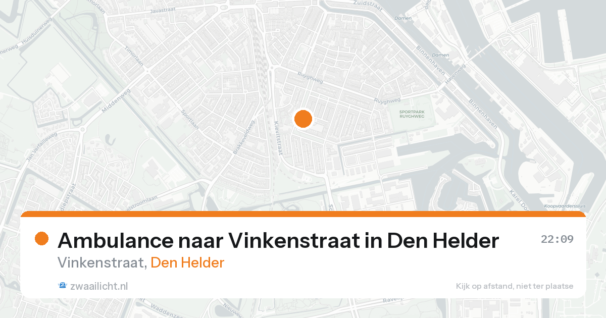 Ambulance naar Vinkenstraat in Den Helder — 24 aug 2026
