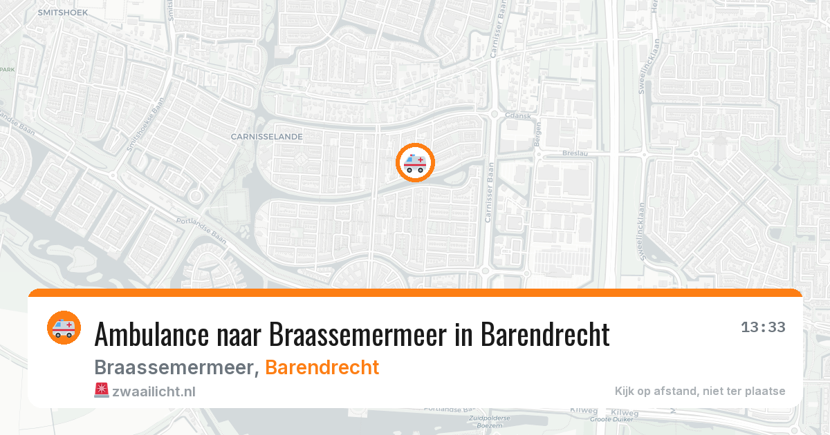 Ambulance naar Braassemermeer in Barendrecht — 11 jul 2026