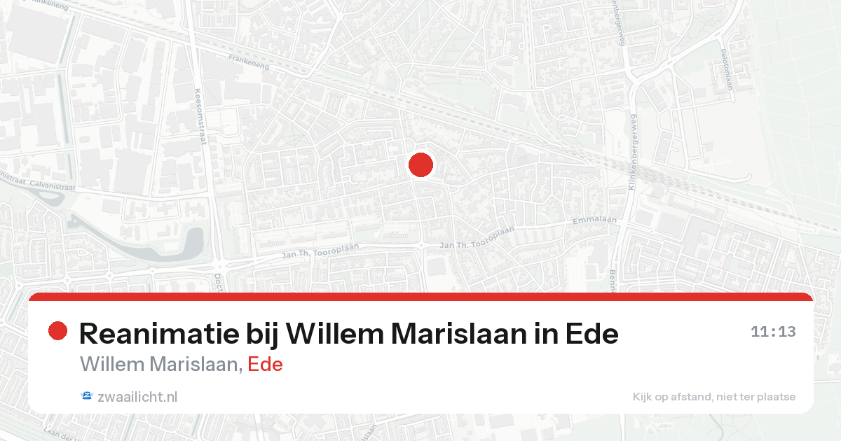 Reanimatie bij Willem Marislaan in Ede — 16 aug 2026