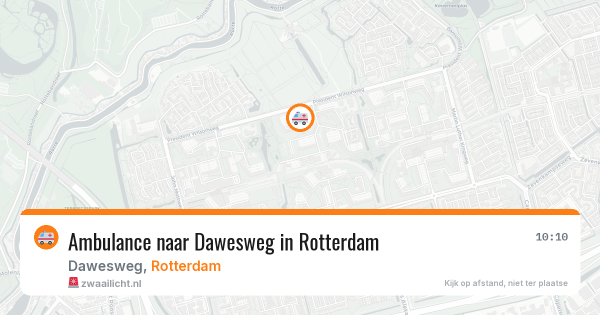 Ambulance naar Dawesweg in Rotterdam — 23 apr 2026