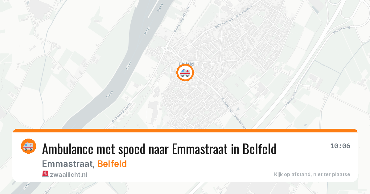 Ambulance met spoed naar Emmastraat in Belfeld — 6 jul 2026