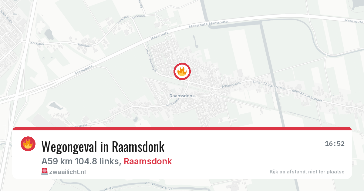 Wegongeval in Raamsdonk — 28 jun 2026