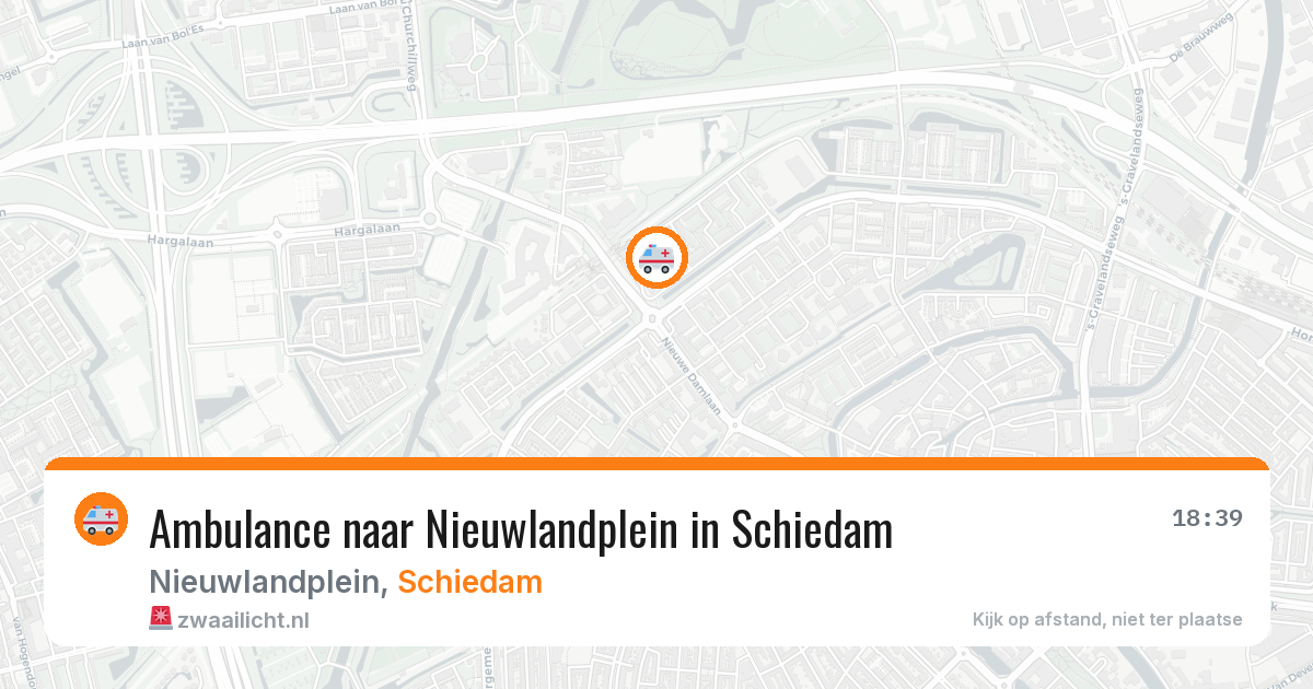 Ambulance naar Nieuwlandplein in Schiedam — 29 jan 2026