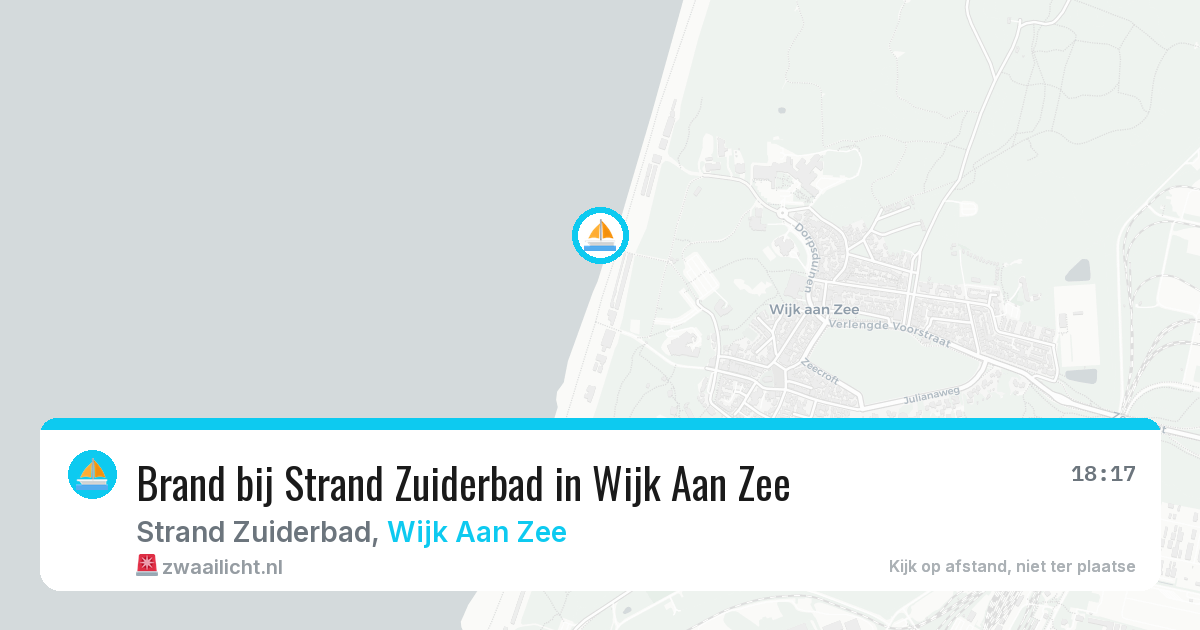 Brand bij Strand Zuiderbad in Wijk Aan Zee — 11 aug 2026