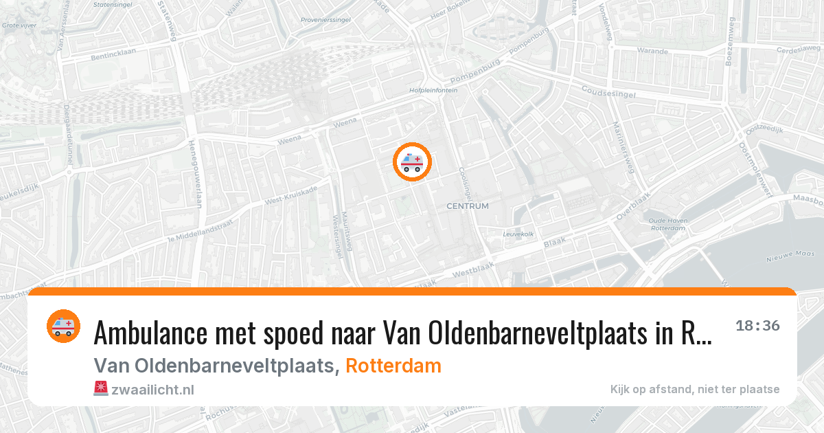 Ambulance met spoed naar Van Oldenbarneveltplaats in Rotterdam — 13 jun 2026