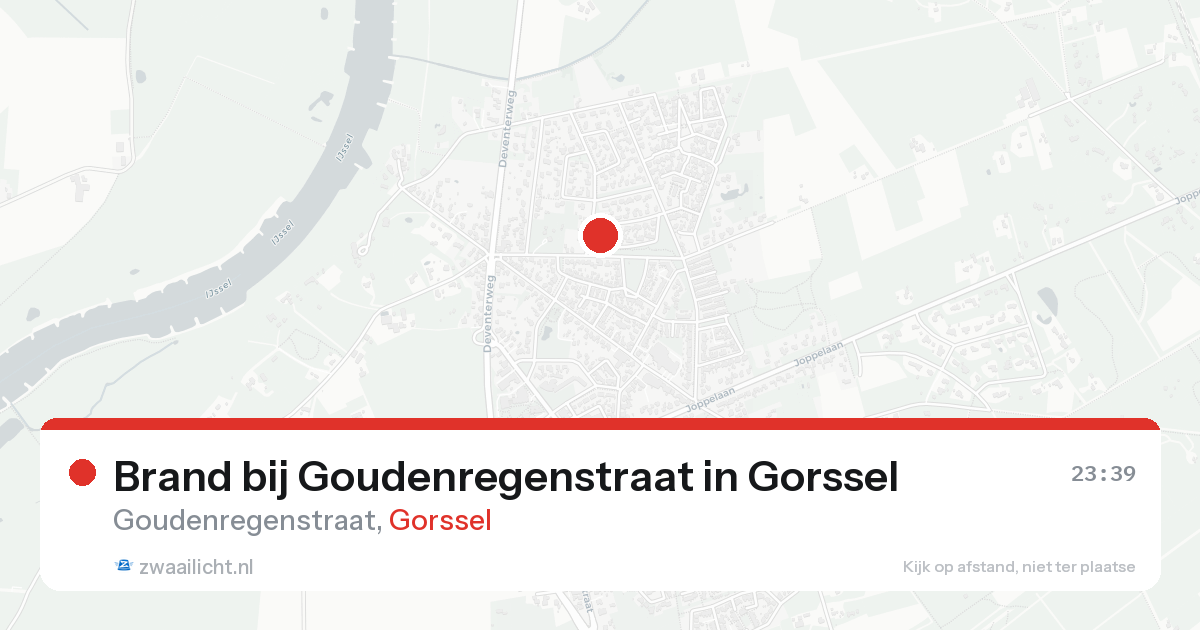 Brand bij Goudenregenstraat in Gorssel — 19 aug 2026
