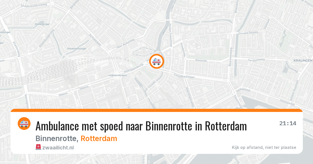 Ambulance met spoed naar Binnenrotte in Rotterdam — 5 mrt 2026