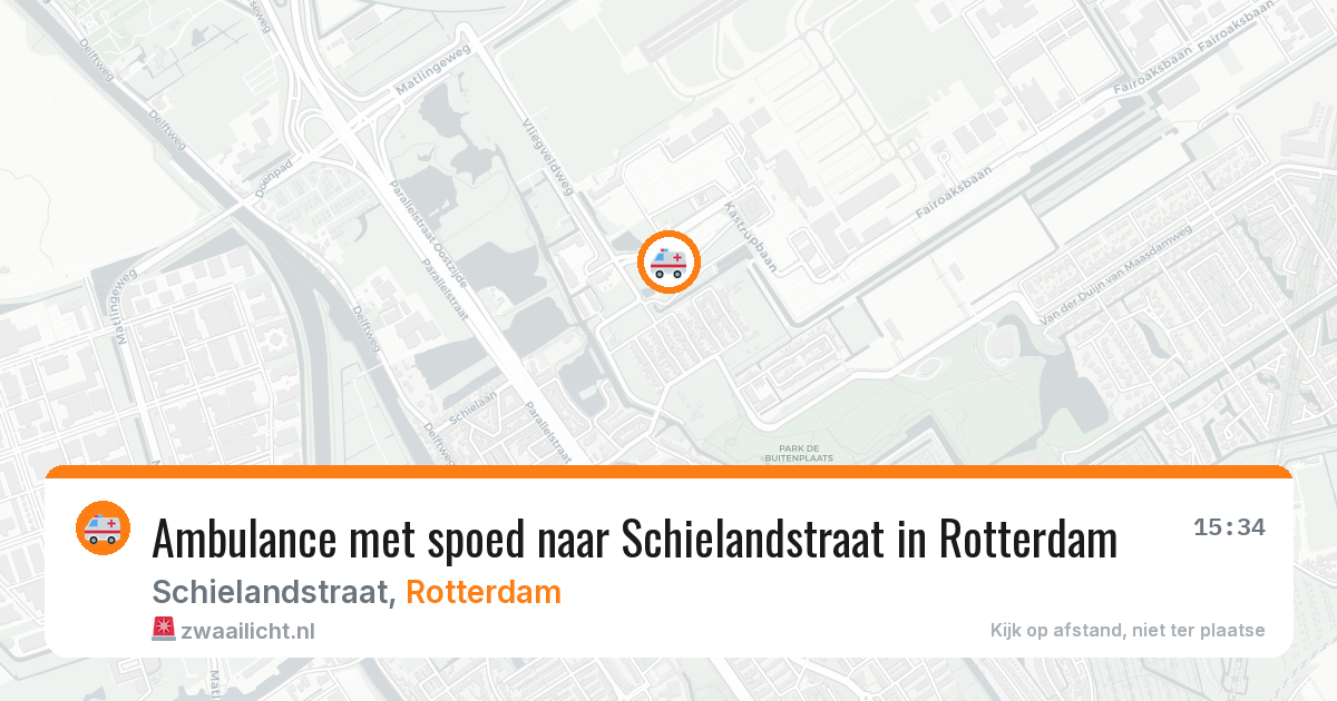Ambulance met spoed naar Schielandstraat in Rotterdam — 28 jun 2026