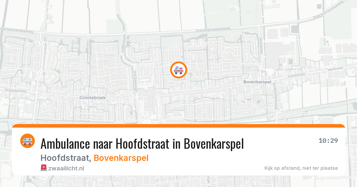 Ambulance naar Hoofdstraat in Bovenkarspel — 6 aug 2026