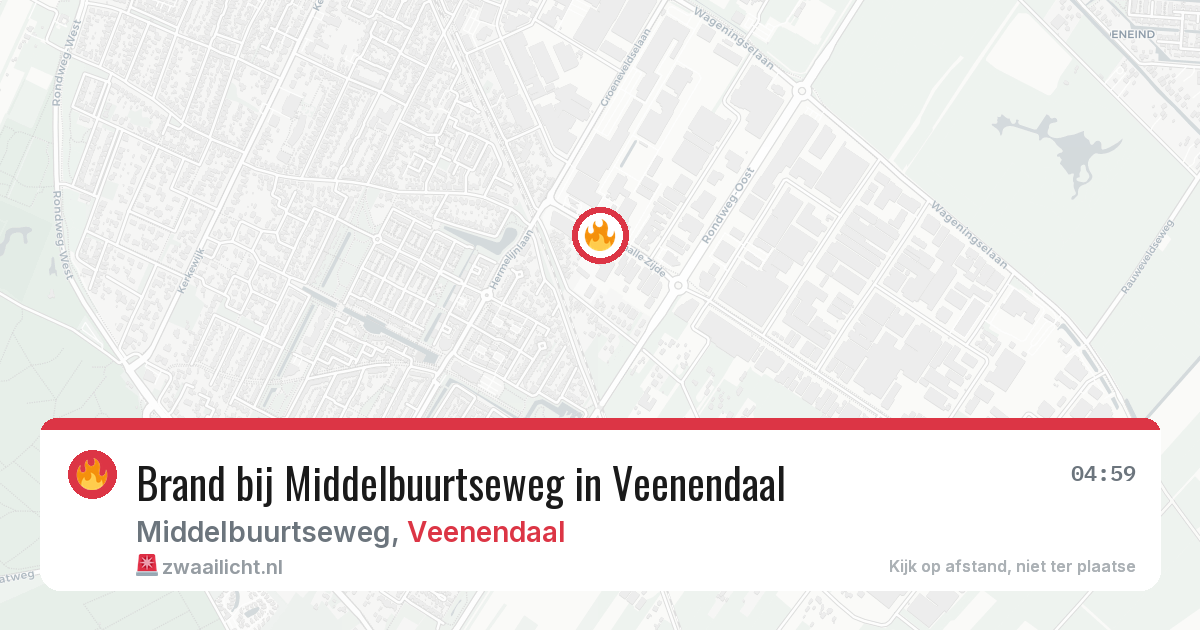 Brand bij Middelbuurtseweg in Veenendaal — 28 jun 2026