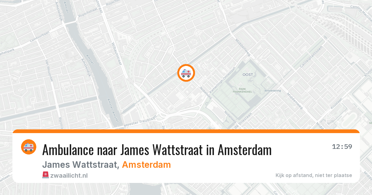 Ambulance naar James Wattstraat in Amsterdam — 23 jun 2026