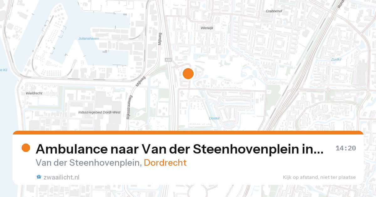 Ambulance naar Van der Steenhovenplein in Dordrecht — 28 aug 2026