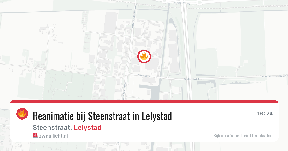 Reanimatie bij Steenstraat in Lelystad — 6 mrt 2026