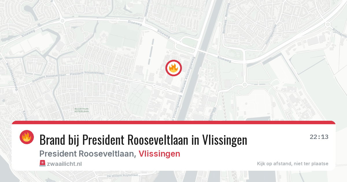 Brand bij President Rooseveltlaan in Vlissingen — 17 apr 2026