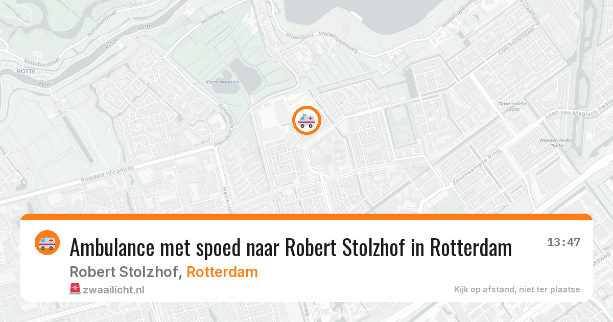Ambulance met spoed naar Robert Stolzhof in Rotterdam — 1 jul 2026