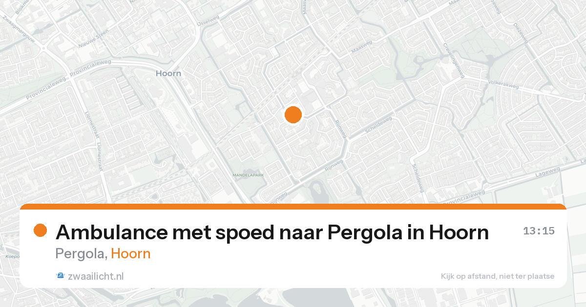 Ambulance met spoed naar Pergola in Hoorn — 24 mei 2026