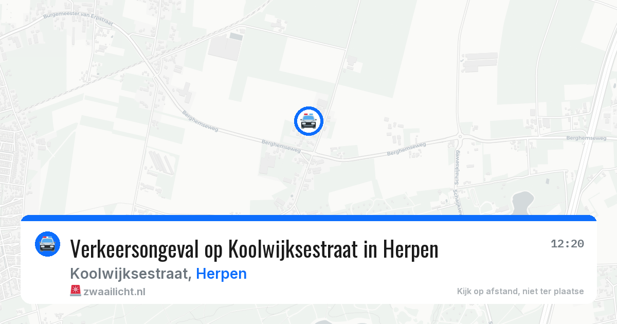 Verkeersongeval op Koolwijksestraat in Herpen — 20 jun 2026